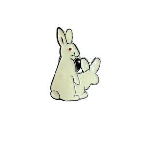 Rabbit Enamel Pin Cute Bunny Lapel Pin Animal Brooch 1.18 Inches